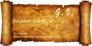Gajdos Virág névjegykártya